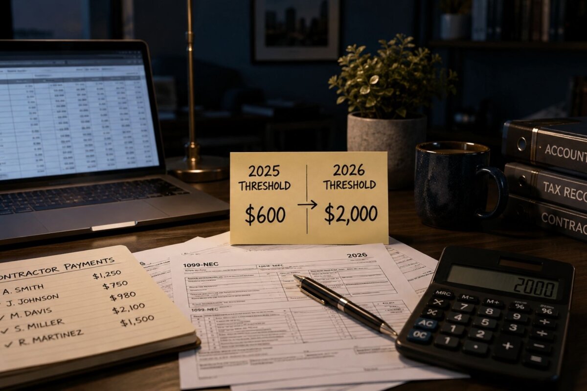 1099 Threshold 2026: The New $2,000 Rule Explained