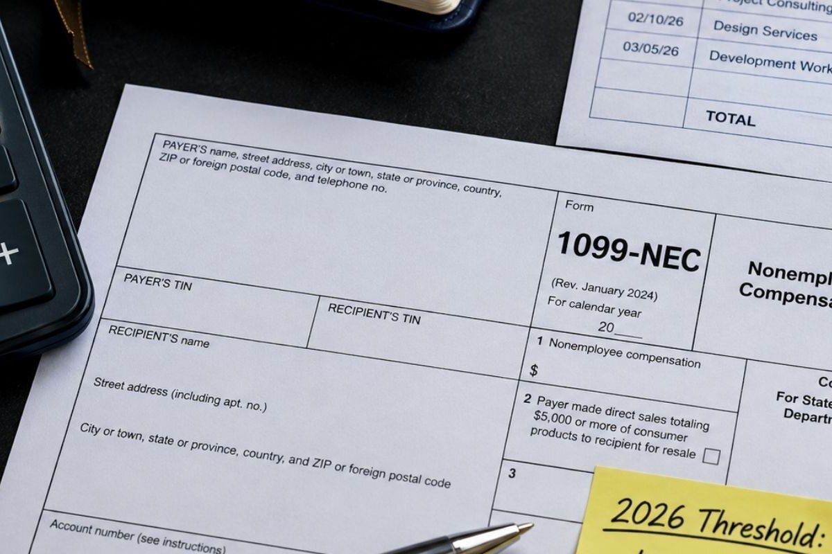 1099-NEC threshold 2026 form used for contractor payments
