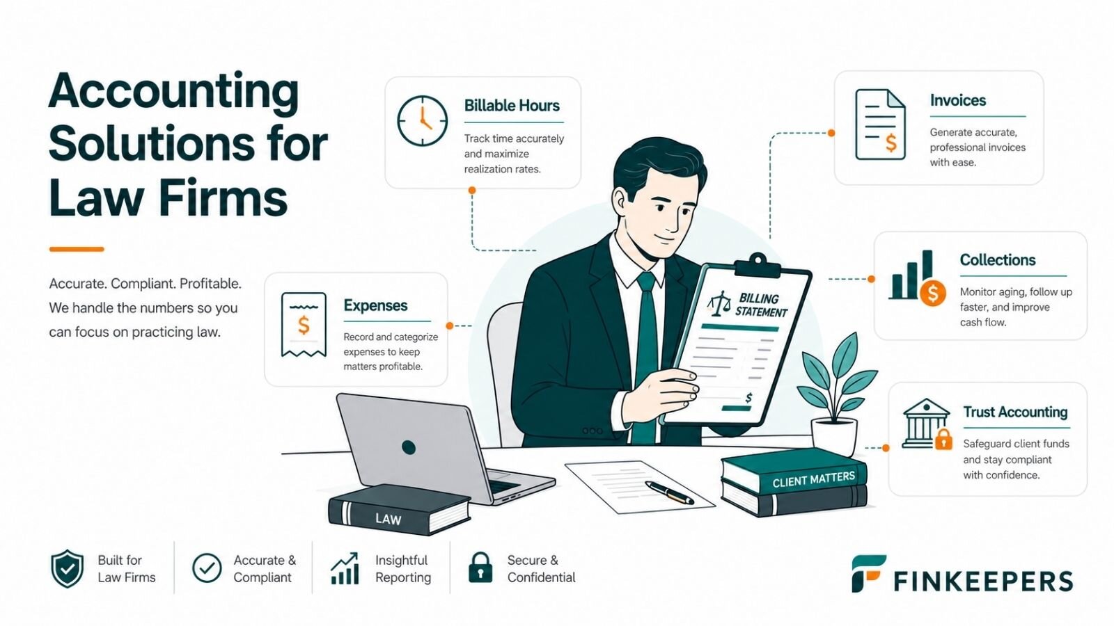 Law firm accounting services for US practices by Finkeepers