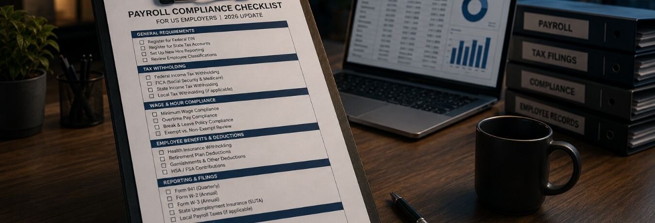 Payroll compliance checklist for US employers in 2026